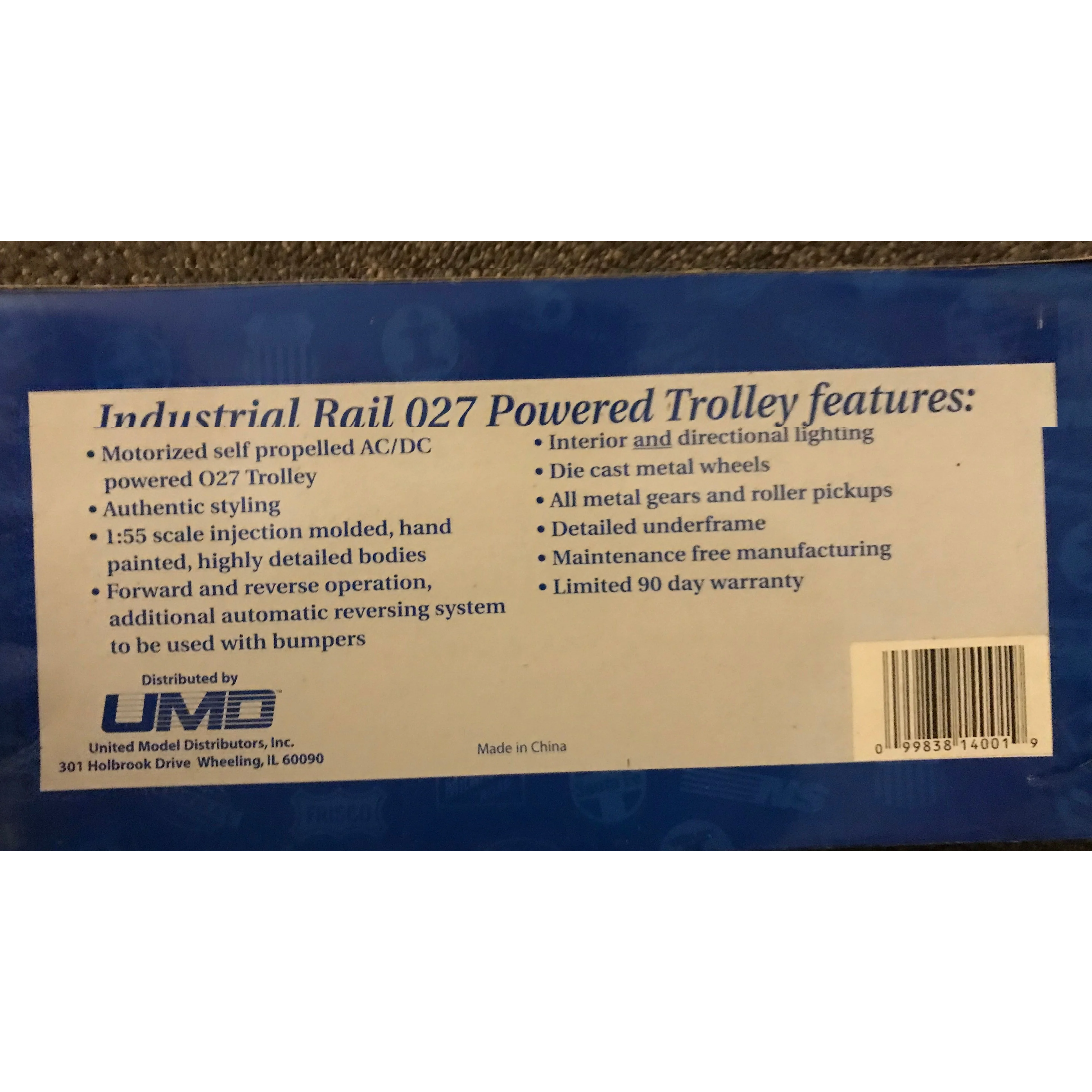 Industrial IDM 14001 O / O27 Gauge Holiday Trolley Seasons Greetings Reverses #1225 — photo 5